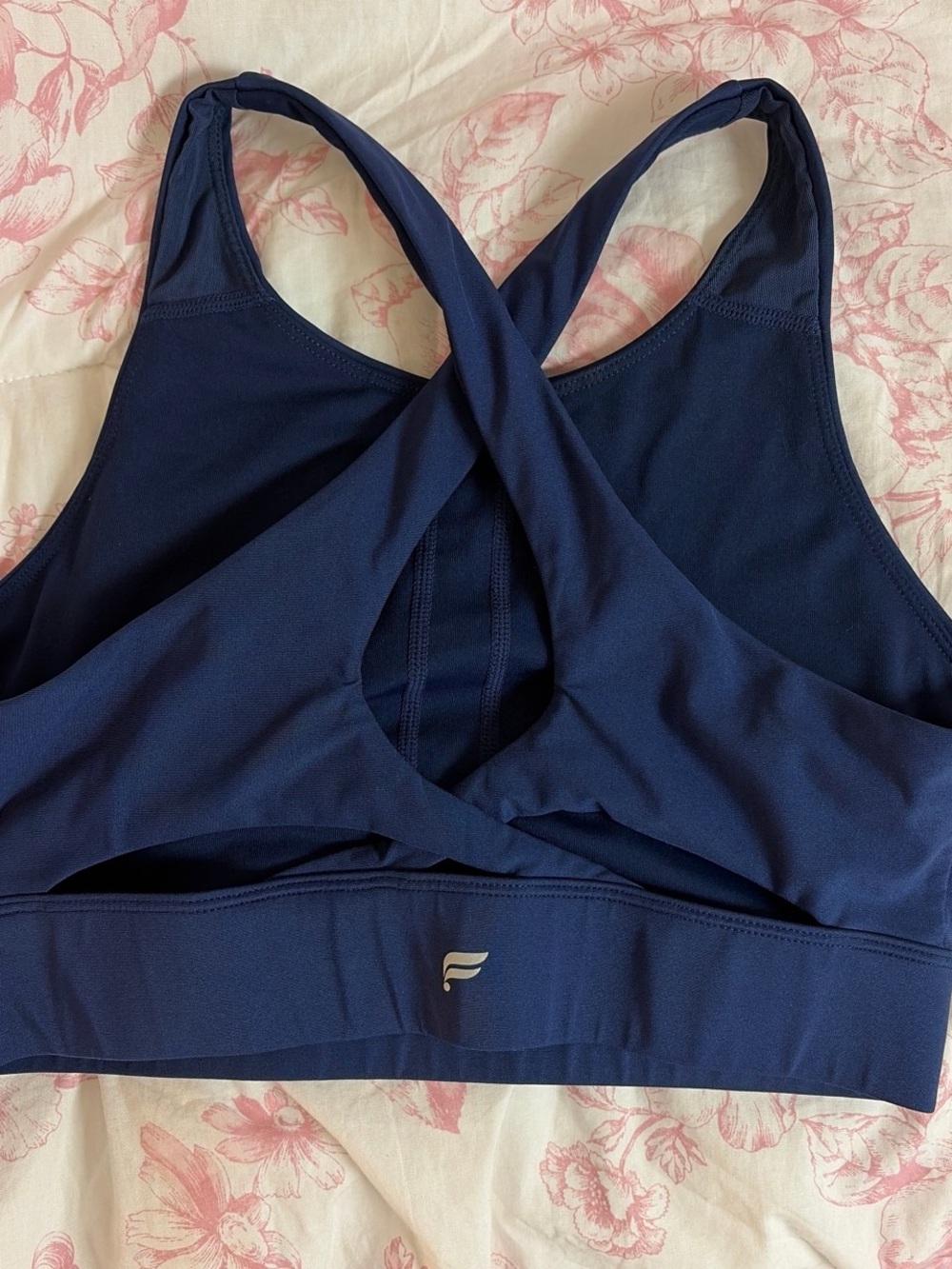Fabletics Deep Navy Crisscross Back Sports Bra